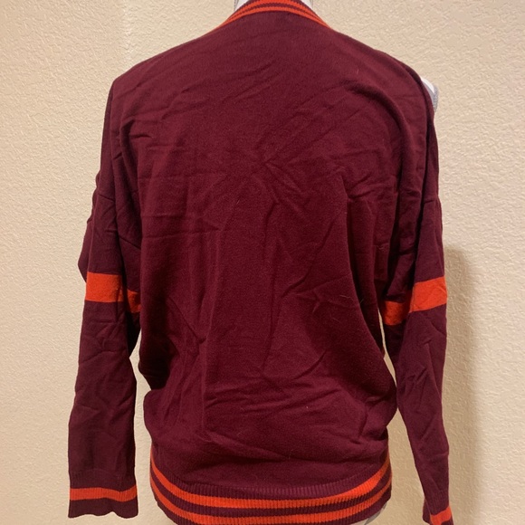 Maroon & orange off the shoulder sweater size medium forever 21 - Picture 2 of 4